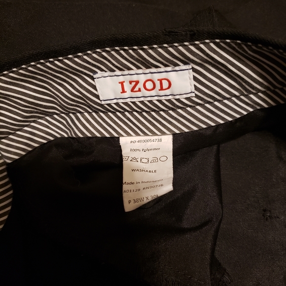 IZOD Men's Black Dress Pants - Picture 2 of 3